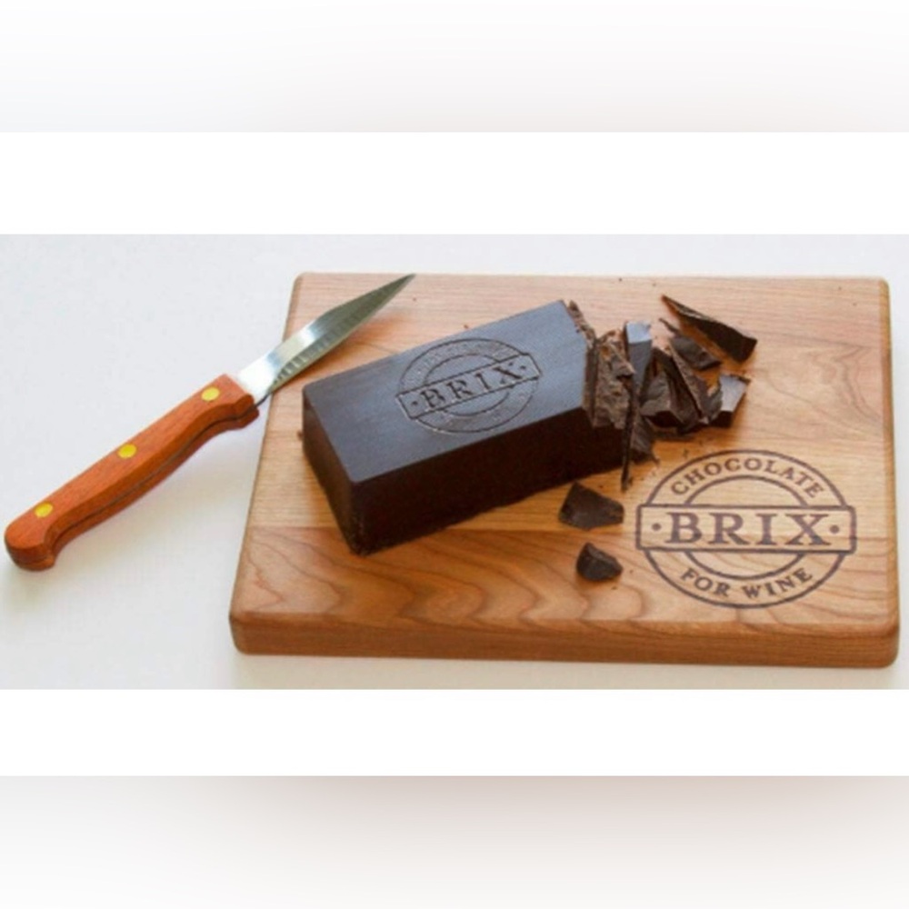 NWOT BRIX Cherry Wood Board & Knife Set